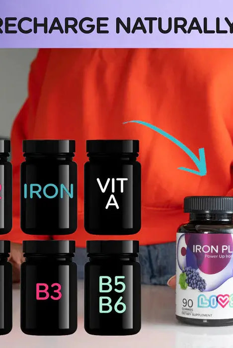 Livs Iron Plus Grape 90 Gummies My Store