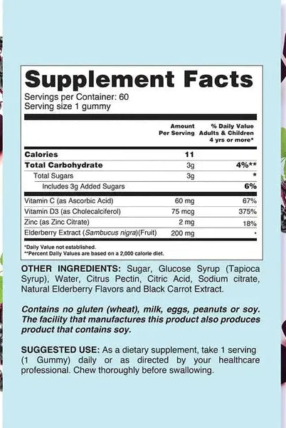 LIVS IMMUNE PLUS 6O ELDERBERRY GUMMIES My Store