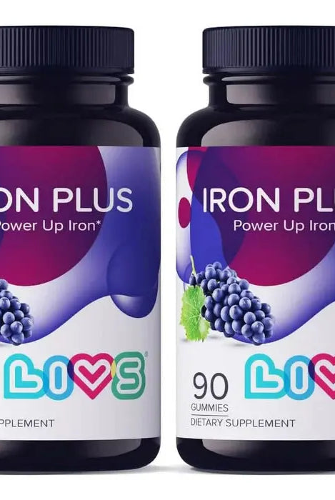 Livs Iron Plus Grape 90 Gummies My Store