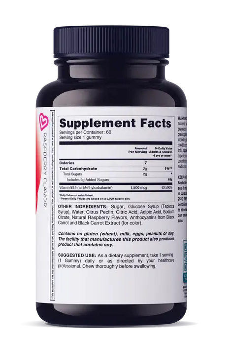 Livs Vitamin B-12 Raspberry Flavored 60 Gummies My Store