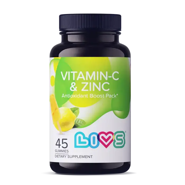 Livs Vitamin-C & Zinc Lemon Ice Pop Flavor 45 Gummies My Store