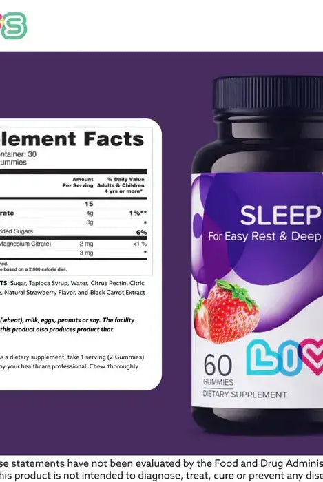 Livs Sleep (Melatonin & Magnesium) Strawberry 60 Gummies My Store