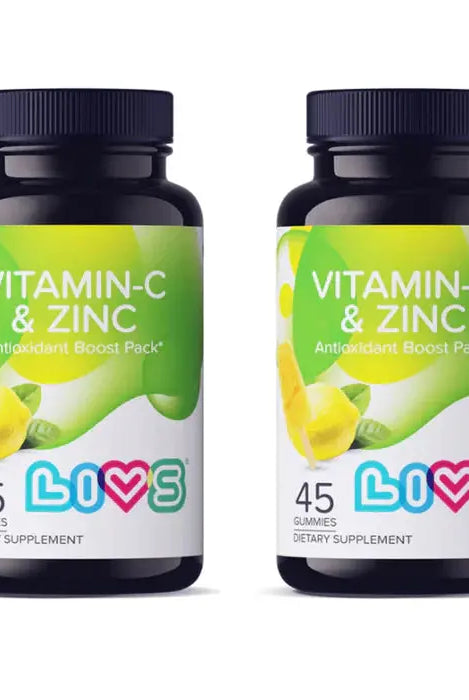 Livs Vitamin-C & Zinc Lemon Ice Pop Flavor 45 Gummies My Store