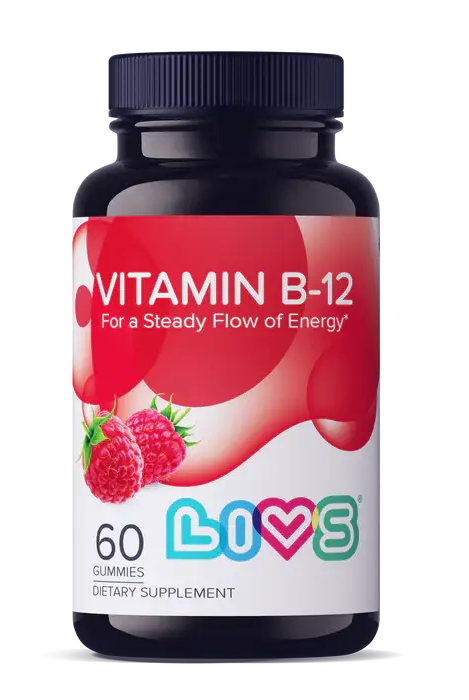 Livs Vitamin B-12 Raspberry Flavored 60 Gummies My Store