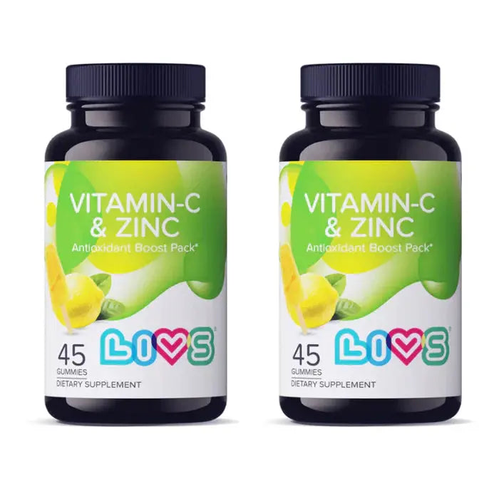 Livs Vitamin-C & Zinc Lemon Ice Pop Flavor 45 Gummies My Store