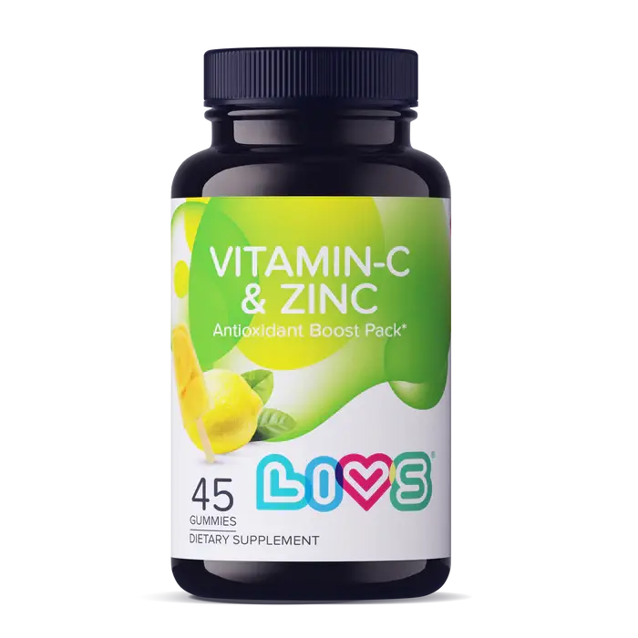 Livs Vitamin-C & Zinc Lemon Ice Pop Flavor 45 Gummies My Store